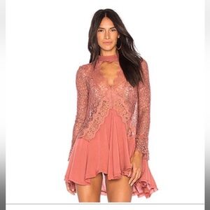 Free People lace swing dress xs